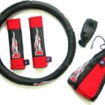 Κάλυμμα Τιμονιού Αυτοκινήτου Flame Medium με Διάμετρο 38εκ. από Δερματίνη Κόκκινο 12141 Auto Gs