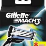 Gillette Mach 3 Ανταλλακτικές Κεφαλές με 3 Λεπίδες και Λιπαντική Ταινία 8τμχ