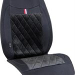 Πλατοκάθισμα Αυτοκινήτου 1τμχ Βελουτέ Θερμαινόμενο Και Μασάζ Μαύρο 14500 Autoline