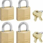 Μπρούτζινο Λουκέτο Πέταλο με Κλειδί 30mm 4τμχ 130430112 Master Lock