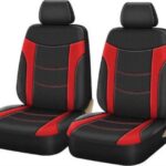 Μπροστινά Καλύμματα Αυτοκινήτου 2τμχ Πολυεστερικά Μαύρο-Κόκκινο 11614 Auto Gs