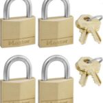 Μπρούτζινο Λουκέτο Πέταλο με Κλειδί 40mm 4τμχ 140EURQNOP Master Lock