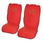 Σετ Πλατοκαθίσματα Αυτοκινήτου 2τμχ Πετσετέ Κόκκινα 13184 Autoline