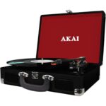 Akai ATT-E10 Pick-up Βαλιτσάκι Πικάπ με Ενσωματωμένα Ηχεία Μαύρο