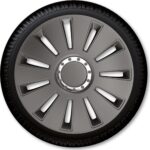 Σετ Τάσια Αυτοκινήτου Argo Silverstone Chrome Dark 4τμχ 13" Μαύρο 13669 Autoline