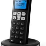 Philips D1611B Ασύρματο Τηλέφωνο με Aνοιχτή Aκρόαση, Τηλεφωνικό Κατάλογο 50 Ονομάτων & Ελληνικό Μενού, Μαύρο D1611B