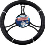 Κάλυμμα Τιμονιού Αυτοκινήτου Ring με Διάμετρο 38εκ. από Δερματίνη Μαύρο 13353 Autoline