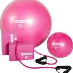 Σετ Πιλάτες με 2 Μπάλες Γυμναστικής, 1 Μπάντα Αντίστασης και 2 Τούβλα Yoga LA100306 Lanaform