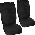 Σετ Πλατοκαθίσματα Αυτοκινήτου 2τμχ Πετσετέ 13185 Μαύρο Autoline