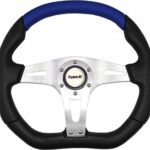 Τιμόνι Αυτοκινήτου Τριάκτινο με Διάμετρο 35cm Τύπου Isotta Μπλε/Μαύρο 21582 Autoline