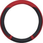 Κάλυμμα Τιμονιού Αυτοκινήτου Moxi με Διάμετρο 38εκ. από Δερματίνη Μαύρο/Κόκκινο 13834 Autoline