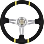 Τιμόνι Αυτοκινήτου Τριάκτινο με Διάμετρο 35cm Κίτρινο/Μαύρο 13438 Autoline