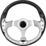 Τιμόνι Αυτοκινήτου Τριάκτινο με Διάμετρο 32cm Μαύρο/Ασημί 11047 Autoline