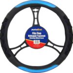 Κάλυμμα Τιμονιού Αυτοκινήτου Flip-Flop με Διάμετρο 38εκ. Συνθετικό Μαύρο/Μπλε 14422 Autoline