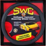 Κάλυμμα Τιμονιού Αυτοκινήτου με Διάμετρο 38εκ. Δερμάτινο Μαύρο 13796 Autoline