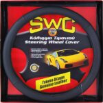 Κάλυμμα Τιμονιού Αυτοκινήτου με Διάμετρο 36εκ. Δερμάτινο Μαύρο 10132 Autoline