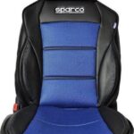 Πλατοκάθισμα Αυτοκινήτου 1τμχ Δερματίνη ΧΡΩΜΑ ΜΑΥΡΟ-ΜΠΛΕ ΜΕ ΛΕΥΚΟ ΛΟΓΟΤΥΠΟ Cushion 3D SPC0902AZ SPARCO