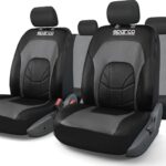 Σετ Καλύμματα Αυτοκινήτου 4τμχ Πολυεστερικά Μαύρα SPC3500 Sparco