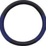 Κάλυμμα Τιμονιού Αυτοκινήτου με Διάμετρο 38εκ. Δερμάτινο Μαύρο/Μπλε 13795 Autoline