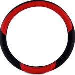 Κάλυμμα Τιμονιού Αυτοκινήτου με Διάμετρο 39εκ. Δερμάτινο Μαύρο/Κόκκινο 14150 Autoline