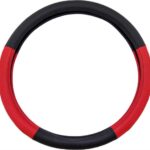 Κάλυμμα Τιμονιού Αυτοκινήτου με Διάμετρο 38εκ. Δερμάτινο Μαύρο/Κόκκινο 13795 Autoline