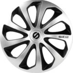 Σετ Τάσια Αυτοκινήτου Sicilia Pro 4τμχ 15" Μαύρο/Ασημί SPC1573SVBK Sparco