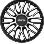 Σετ Τάσια Αυτοκινήτου Roma 4τμχ 16" Μαύρο/Ασημί 008.SPC1696SVBK Sparco