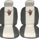 Σετ Καλύμματα Αυτοκινήτου 4τμχ Πετσετέ Sam Γκρι Γκρι/Άσπρο 11318 Auto Gs