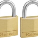 Master Lock 150EURΤ Μπρούτζινο Λουκέτο Πέταλο με Κλειδί 50mm 2τμχ 150500112