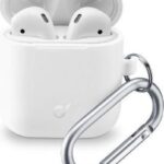 Cellular Line Bounce Θήκη Σιλικόνης με Γάντζο σε Λευκό χρώμα για Apple AirPods