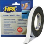 HPX Black Αυτοκόλλητη Ταινία Διπλής Όψης Μαύρη 12mmx2m