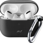 Cellular Line Bounce Θήκη Σιλικόνης με Γάντζο σε Μαύρο χρώμα για Apple AirPods Pro