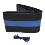 Κάλυμμα Τιμονιού Αυτοκινήτου Otom Stitching Ραφτό με Διάμετρο 37-39εκ. από Δερματίνη Μαύρο με Μπλε Ραφή DK-302 12265 OTOM