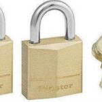 Master Lock 130EURT Μπρούτζινο Λουκέτο Πέταλο με Κλειδί 30mm 2τμχ 130230112