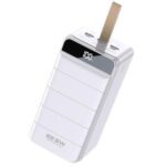 WK WP-271 Power Bank 80000mAh 22.5W με 3 Θύρες USB-A και Θύρα USB-C Power Delivery / Quick Charge 3.0 Minre White