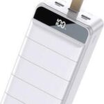 WK WP-269 Power Bank 60000mAh 22.5W με 3 Θύρες USB-A και Θύρα USB-C Power Delivery / Quick Charge 3.0 Minre White