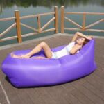 Φουσκωτός Καναπές Θαλάσσης και Εδάφους Μωβ Χρώματος Κατάλληλο για Camping, Πικνίκ, Παραλία και Βουνό GOLDEN HOUSE