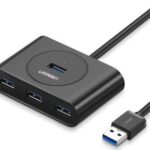 Ugreen CR113 USB 3.0 Hub 4 Θυρών με σύνδεση USB-A και Εξωτερική Παροχή Ρεύματος (20291)