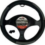 Κάλυμμα Τιμονιού Αυτοκινήτου με Διάμετρο 38εκ. Δερμάτινο Μαύρο 12211 Auto Gs