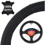Κάλυμμα Τιμονιού Αυτοκινήτου με Διάμετρο 38εκ. Δερμάτινο Μαύρο 14549 Autoline