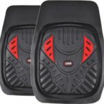 Yark Μπροστινά Πατάκια Universal Τύπου Σκαφάκι 2τμχ από Λάστιχο Μαύρο / Κόκκινο 11122 AUTOLINE