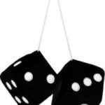 Διακοσμητικά Κρεμαστά Ζάρια Μαύρα Jumbo Size 9x9cm Auto Gs