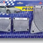 Σετ Πεταλιέρες Αυτοκινήτου με Σίτα Universal Ασημί 3τμχ 22336 Auto Gs