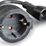 Schuko female - IEC C14 Cable 0.15m Μαύρο PC-SFC14M-01 Cablexpert