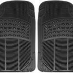 Autoline Abba Μπροστινά Πατάκια Universal 2τμχ από Λάστιχο Μαύρα 13780