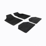 Σετ Μπροστινά και Πίσω Πατάκια Universal 4τμχ από Λάστιχο Μαύρα 21996 Auto Gs