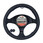 Κάλυμμα Τιμονιού Αυτοκινήτου με Διάμετρο 36εκ. Δερμάτινο Μαύρο 12026 Auto Gs