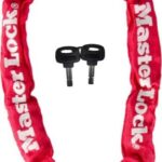 Master Lock Αντικλεπτική Αλυσίδα Μοτοσυκλέτας με Κλειδαριά και Μήκος 90εκ. Κόκκινο Χρώμα 839110112-2