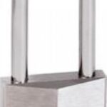 Master Lock Ατσάλινο Λουκέτο Μακρύλαιμο με Κλειδί Επινικελωμένα με Λαιμό 40mm 640001112