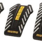 Σετ Πεταλιέρες Αυτοκινήτου Universal Αλουμινίου Ασημί 3τμχ 112.PEDNERO00BLK Momo